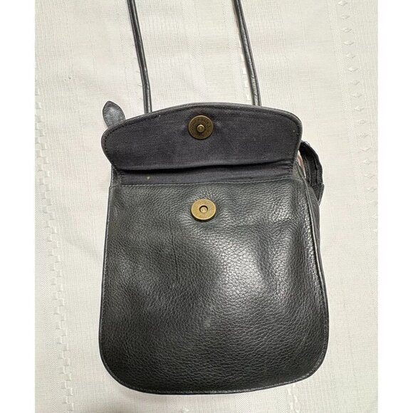 Vintage Fossil Black Leather Small Crossbody Bag Purse Supple Luxury Classic - Picture 9 of 13